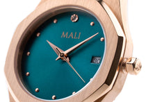 Load image into Gallery viewer, Rina - Rose Gold Royal Green